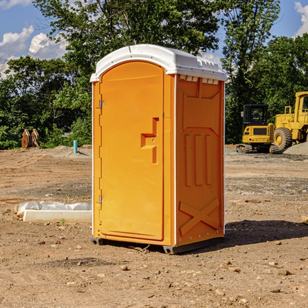 how often are the portable toilets cleaned and serviced during a rental period in Armorel